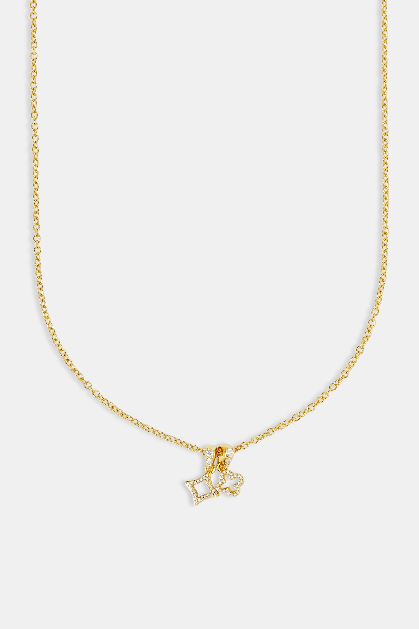 Motif Star and Motif Necklace - 8mm - Gold